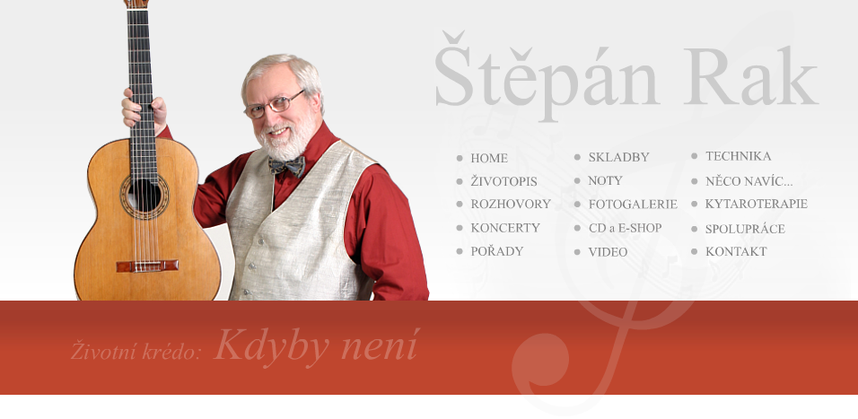 Menu www.stepanrak.cz